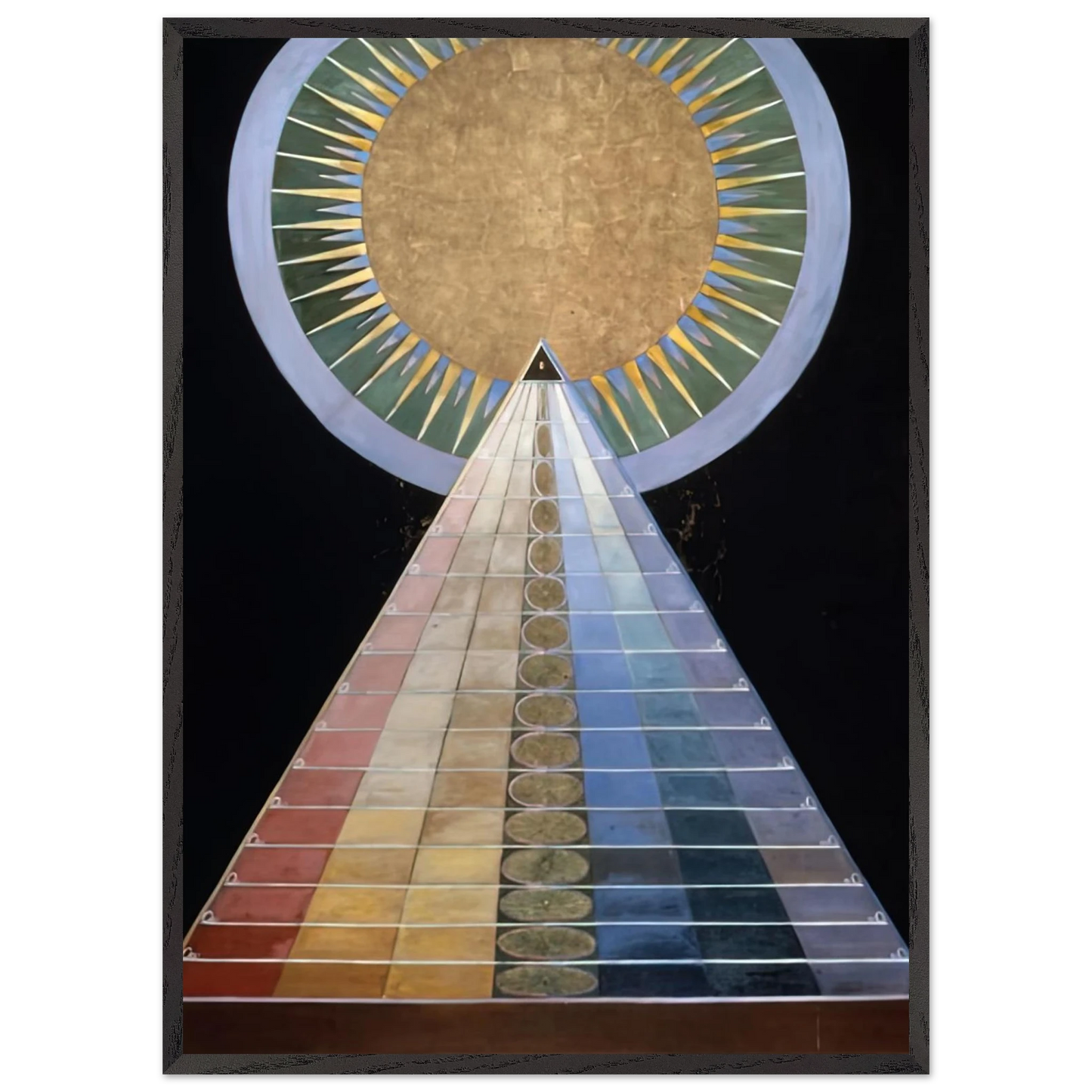 Hilma af Klint - ALTAR PAINTING 1915 Wall art - 20x25 cm / 8x10 Inches - Premium Wooden Framed Poster With Fine Art Paper - White frame