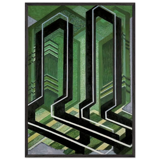 Diagonal Planes - Frantisek Kupka Framed Art Print – Black Wooden Frame - Default Title - -Framed Art Print