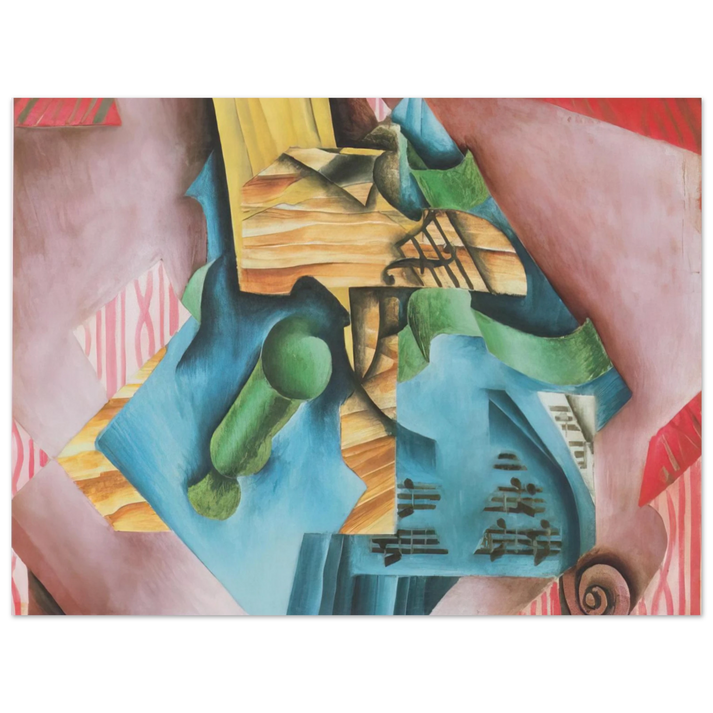 Juan Gris - VIOLINE AND GLASS 1913  75x100 cm / 30x40inches Fine Art Poster