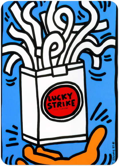 LUCKY STRIKE 1987 By Keith Haring Pack of 10 Post Cards | Keith Haring Post Cards | A6 (10.5 x 14.8 cm) - 4.1 x 5.8 inches