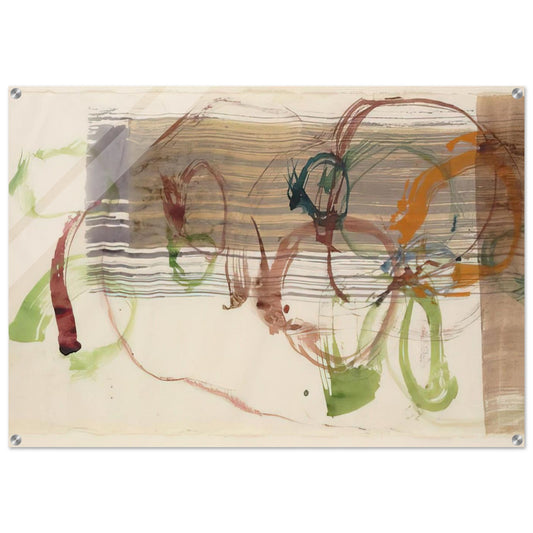 New River Watercolor, Series I, No. 3 - 1988 - John Cage Acrylic Print - 70x100 cm / 28x40″ inches | John Cage Wall Art | John Cage Prints
