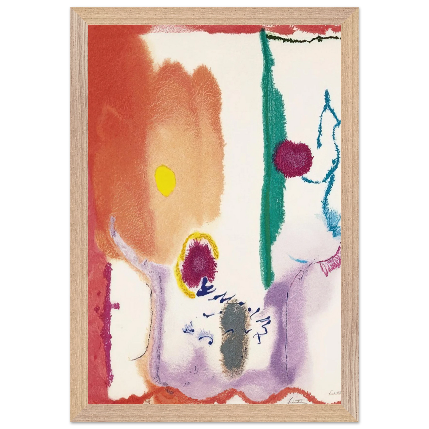 Helen Frankenthaler - Beginnings - 2002 Wall art - 27x35 cm / 11x14 inches - Fine Art Poster - -