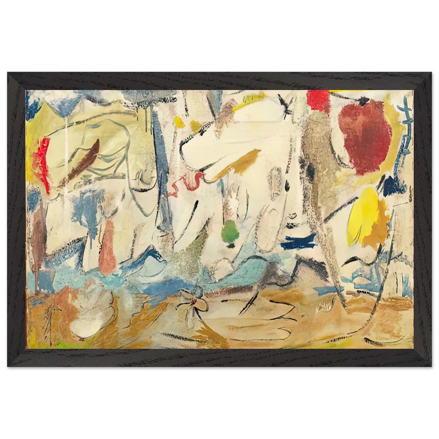 Helen Frankenthaler - Cloudscape, 1951- Wall Art - 60x80 cm / 24x32 inches - Fine Art Poster - -