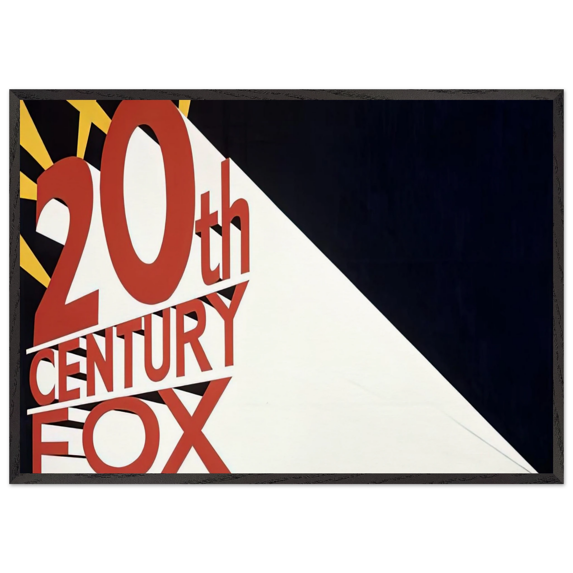 LARGE TRADEMARK WITH EIGHT SPOTLIGHTS 1962 - Edward Ruscha Framed Art Print – Black Wooden Frame - Default Title - -Framed Art Print