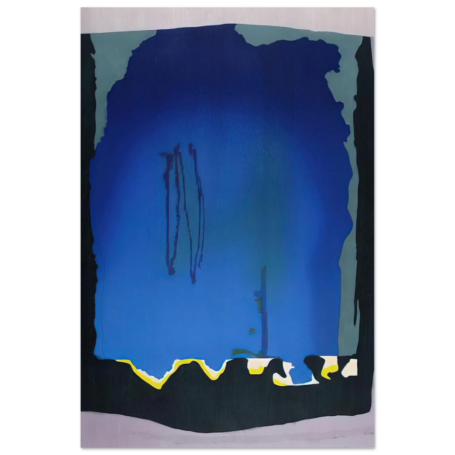 Helen Frankenthaler - Freefall - 1992 Wall art - 30x40 cm / 12x16 inches - Premium Wooden Framed Poster With Fine Art Paper - Wood frame
