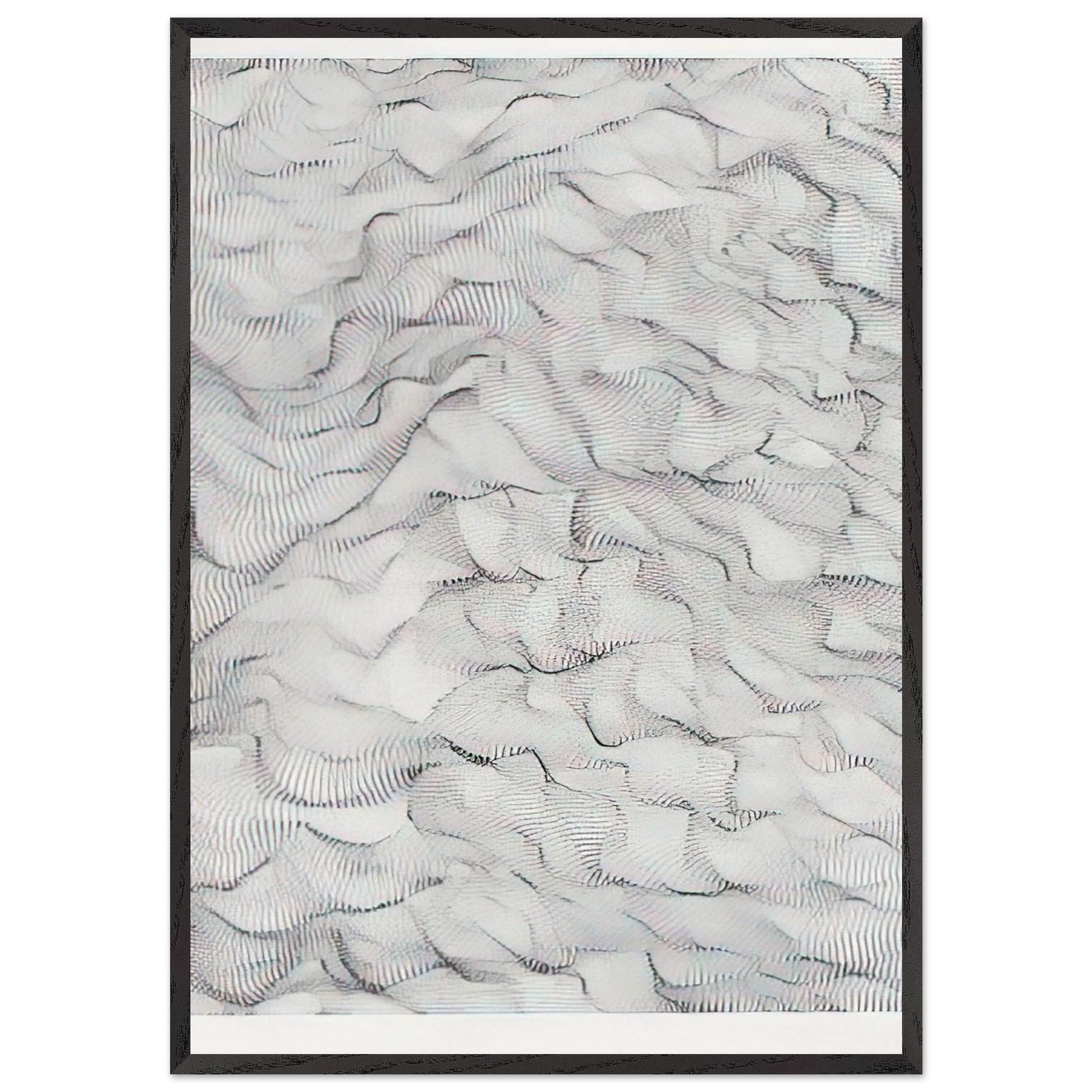 Il movimento delle cose - 1996 - Dadamaino Framed Art Print – Black Wooden Frame - Default Title - -Framed Art Print