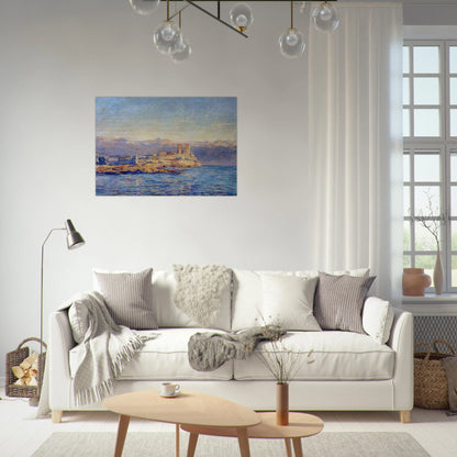 The Castle in Antibes - claude monet Brushed Aluminum Print - 70x100 cm / 28x40 inches | claude monet Aluminum Print | claude monet Prints
