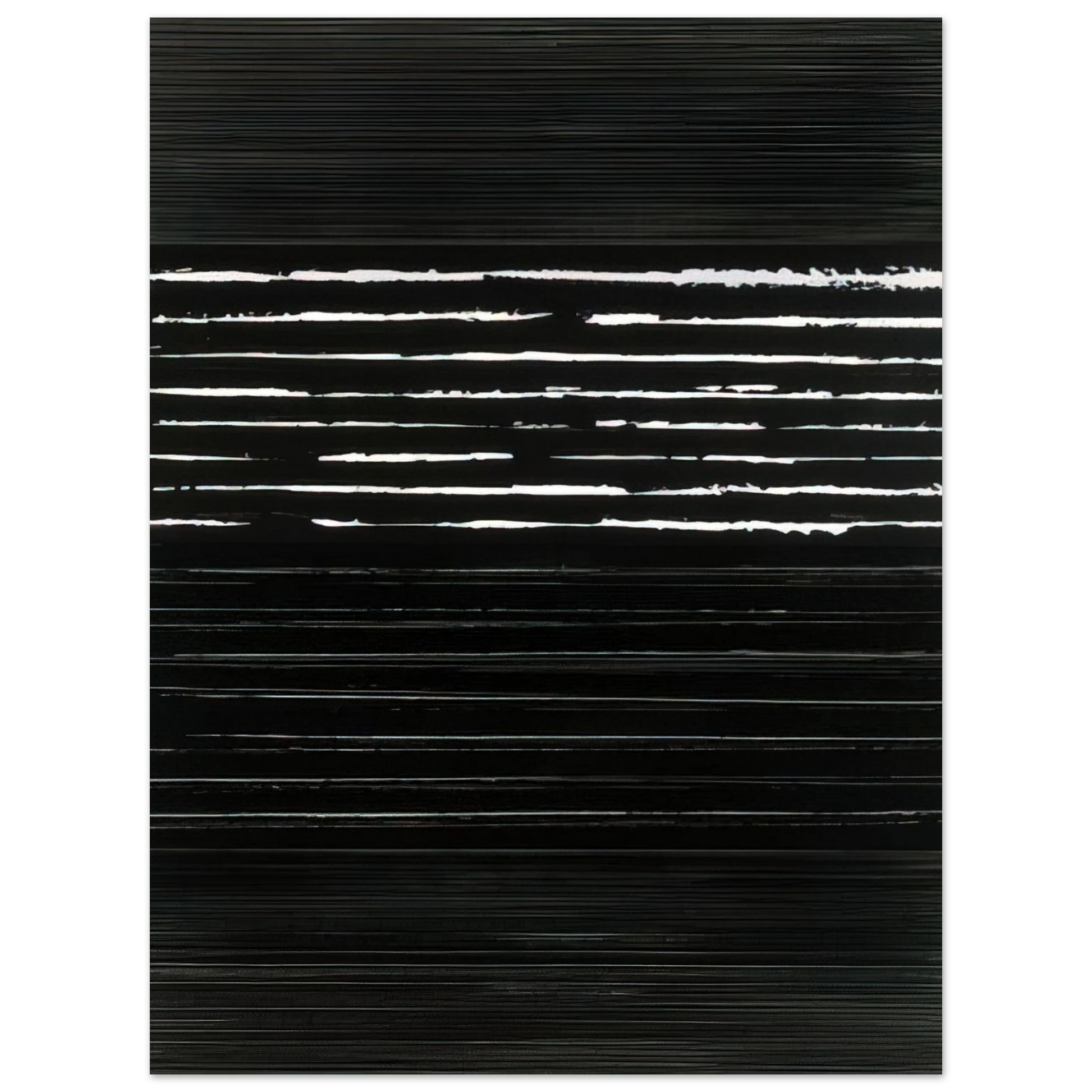 Pierre Soulages - Peinture 324 x 181 cm, 14 mars 1999 Polyptyque - 1999 Fine Art Poster - Default Title
