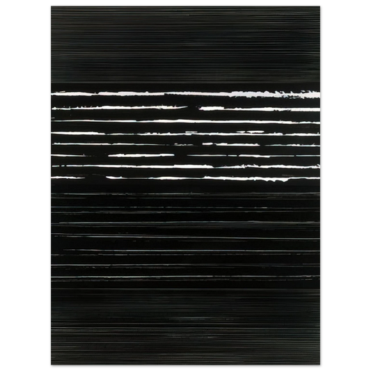 Pierre Soulages - Peinture 324 x 181 cm, 14 mars 1999 Polyptyque - 1999 Fine Art Poster - Default Title
