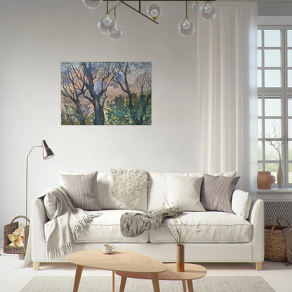 Pink Light - Post-Impressionism - Natalia Goncharova Brushed Aluminum Print - 70x100 cm / 28x40 inches | Natalia Goncharova Aluminum Print | Natalia Goncharova Prints