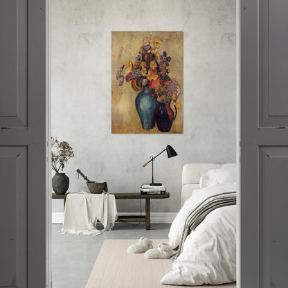 FLOWERS 1 - Odilon Redon Brushed Aluminum Print - 70x100 cm / 28x40 inches | Odilon Redon Aluminum Print | Odilon Redon Prints