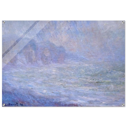 Cliffs at Pourville, Rain - claude monet Acrylic Print - 70x100 cm / 28x40″ inches