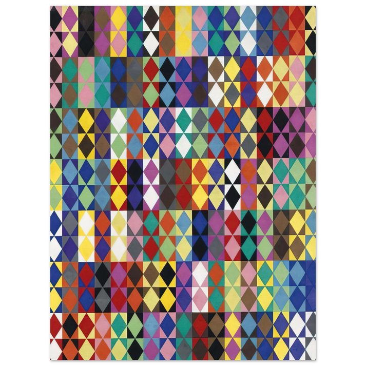 Dadamaino - 238 combinazioni cromatiche con 16 colori moltiplicati fra loro - 1969  75x100 cm / 30x40inches Fine Art Poster