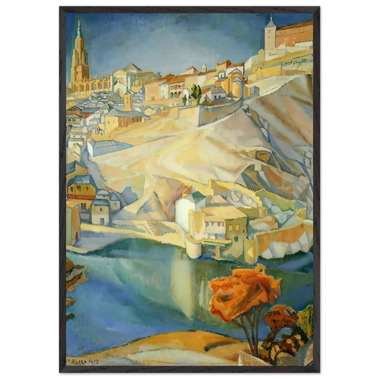 VIEW OF TOLEDO 1912 - Diego Rivera Framed Art Print – Black Wooden Frame - Default Title - -Framed Art Print
