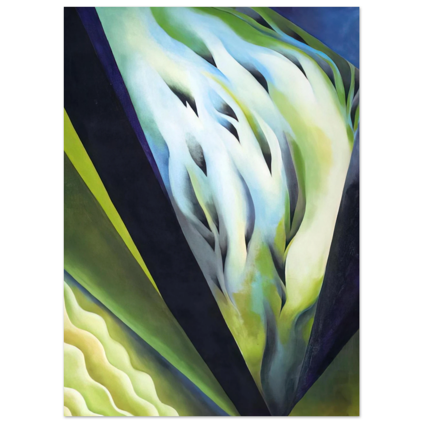 Georgia O'Keeffe - Blue and Green Music Fine Art Poster - 40x60 cm / 16x24 inches