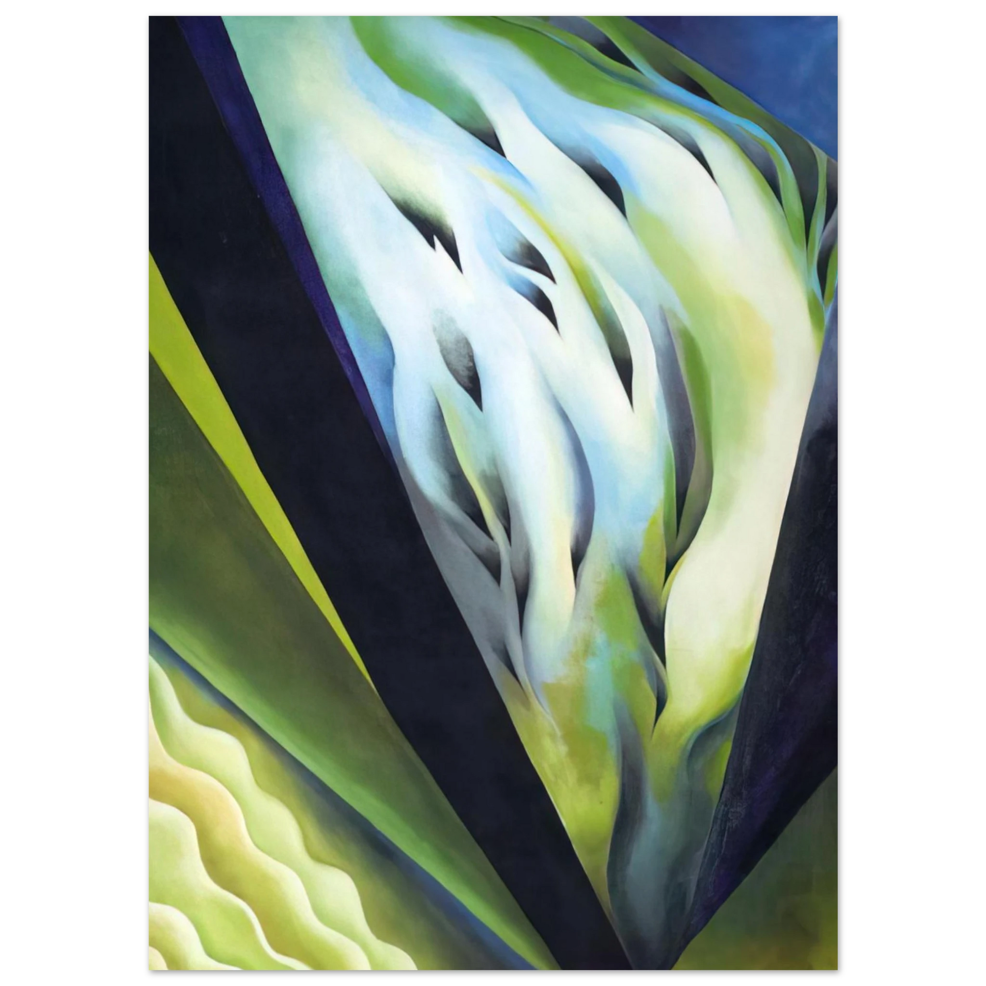 Georgia O'Keeffe - Blue and Green Music Fine Art Poster - 40x60 cm / 16x24 inches