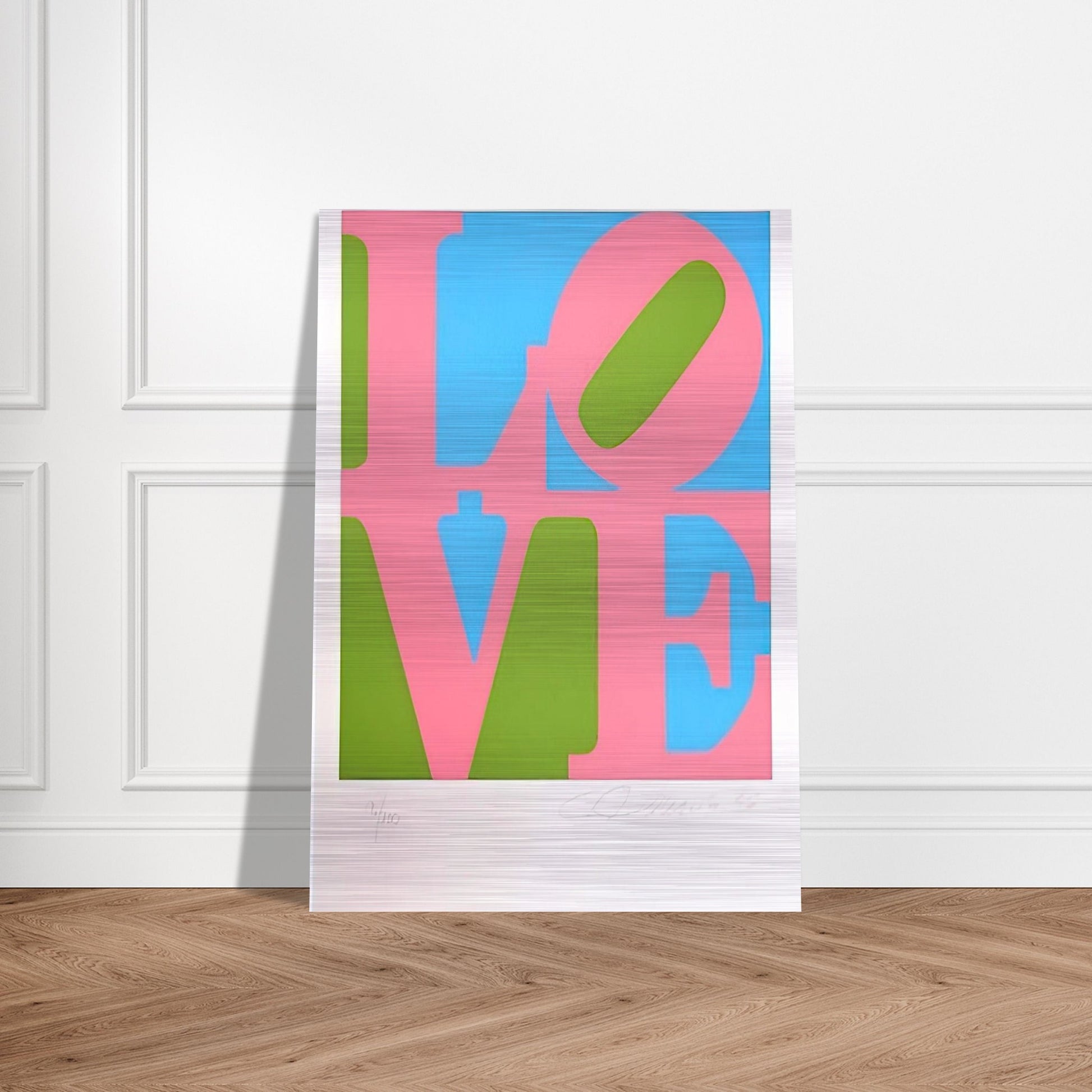 The Book of Love #11 - Robert Indiana Brushed Aluminum Print - 70x100 cm / 28x40 inches | Robert Indiana Aluminum Print | Robert Indiana Prints