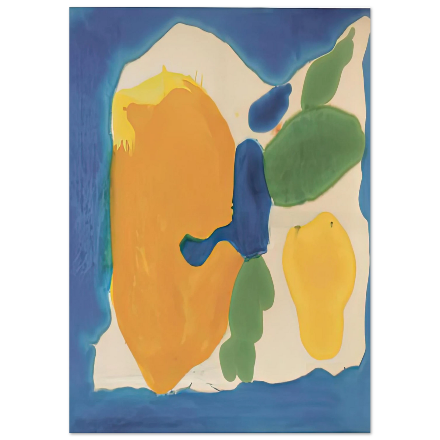 Helen Frankenthaler - Provincetown Window, 1963-64- Wall Art - 30x40 cm / 12x16 inches - Premium Wooden Framed Poster With Fine Art Paper - White frame