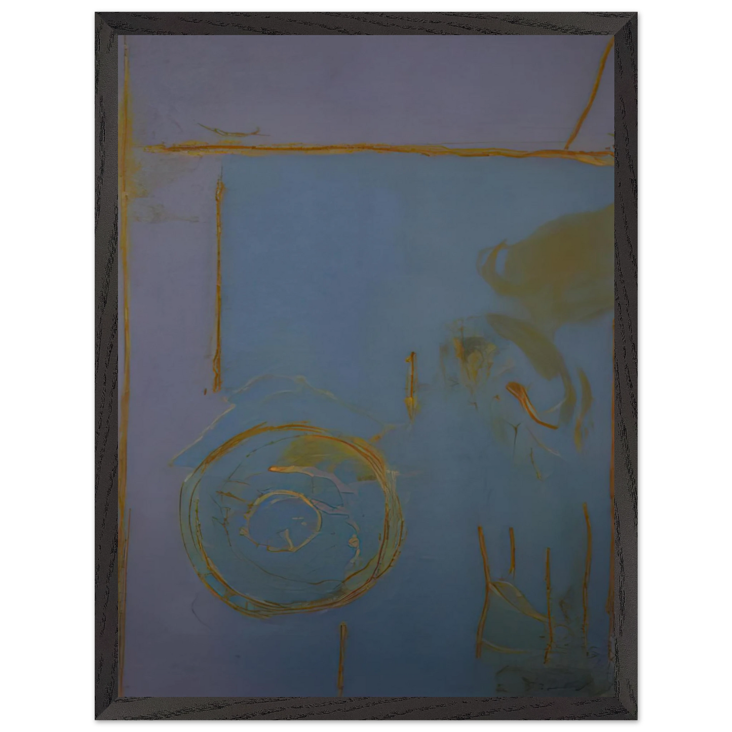 Helen Frankenthaler - Guadalupe - 1989 Wall art - 28x43  cm / XL (11x17 Inches) - Premium Wooden Framed Poster With Fine Art Paper - Wood frame