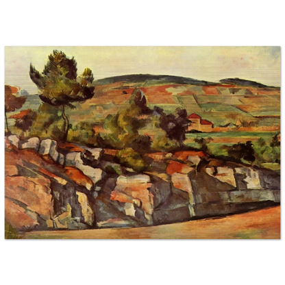 Mountains in Provence - Paul Cézanne Brushed Aluminum Print - 70x100 cm / 28x40 inches | Paul Cézanne Aluminum Print | Paul Cézanne Prints