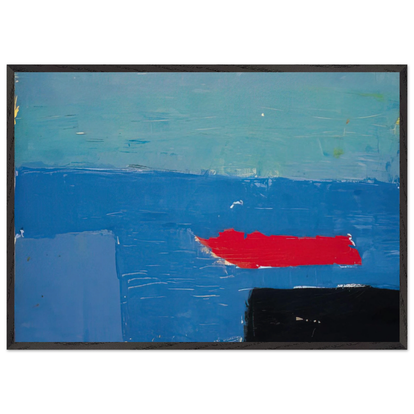 Bateau - Lyrical Abstraction - Nicolas de Stael Framed Art Print – Black Wooden Frame - Default Title - -Framed Art Print