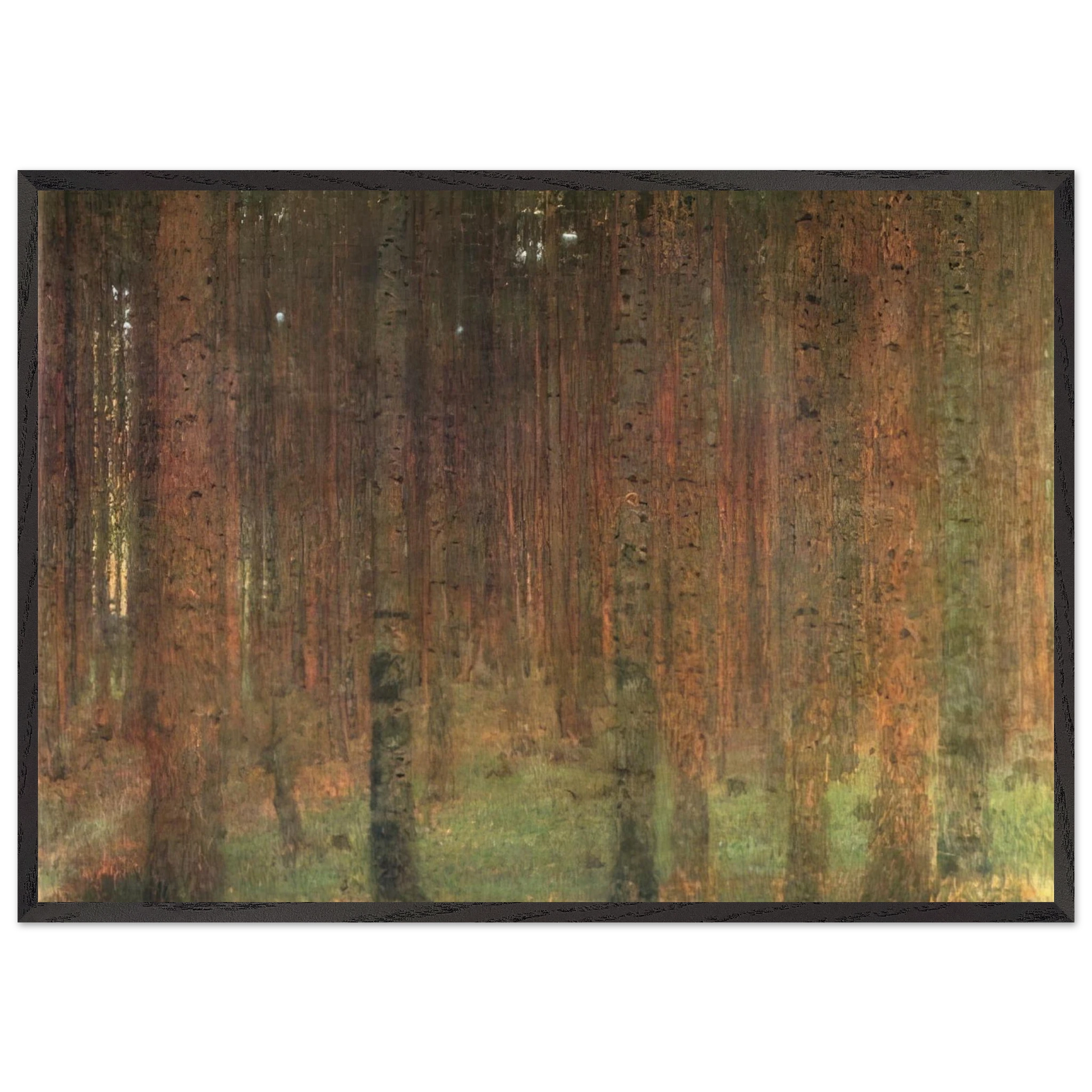 PINE FOREST II - Gustav Klimt Framed Art Print – Black Wooden Frame - Default Title - -Framed Art Print