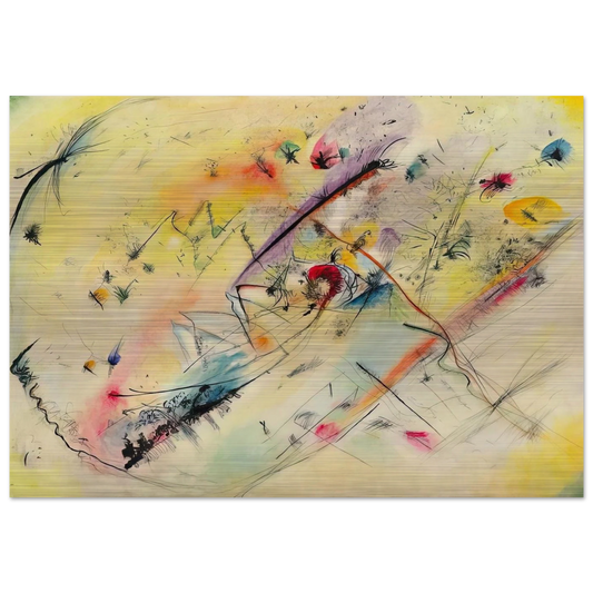BRIGHT PICTURE 1913 - Wassily Kandinsky Brushed Aluminum Print - 70x100 cm / 28x40 inches | Wassily Kandinsky Aluminum Print | Wassily Kandinsky Prints