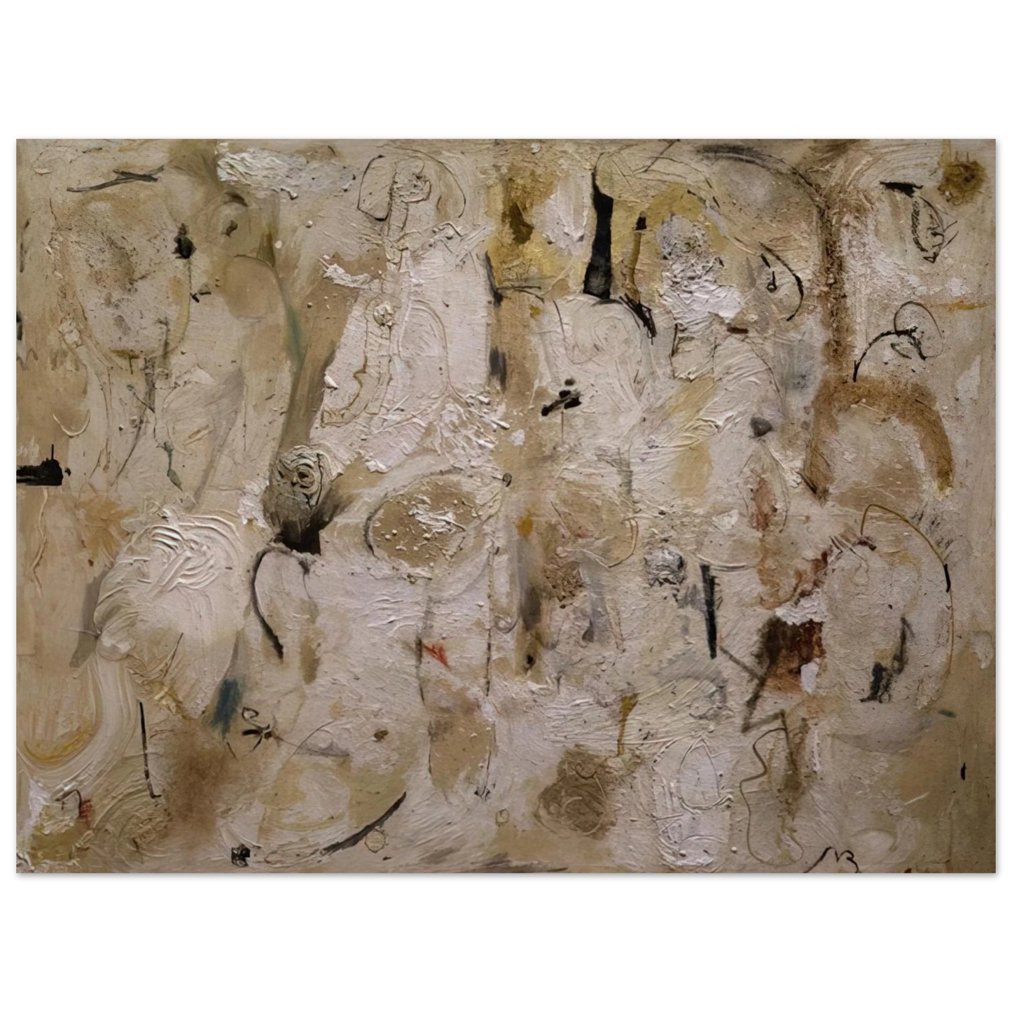 Helen Frankenthaler - Painted on 21st Street - 1951 Wall art - 20x25 cm / 8x10 inches - Premium Wooden Framed Poster With Fine Art Paper - White frame