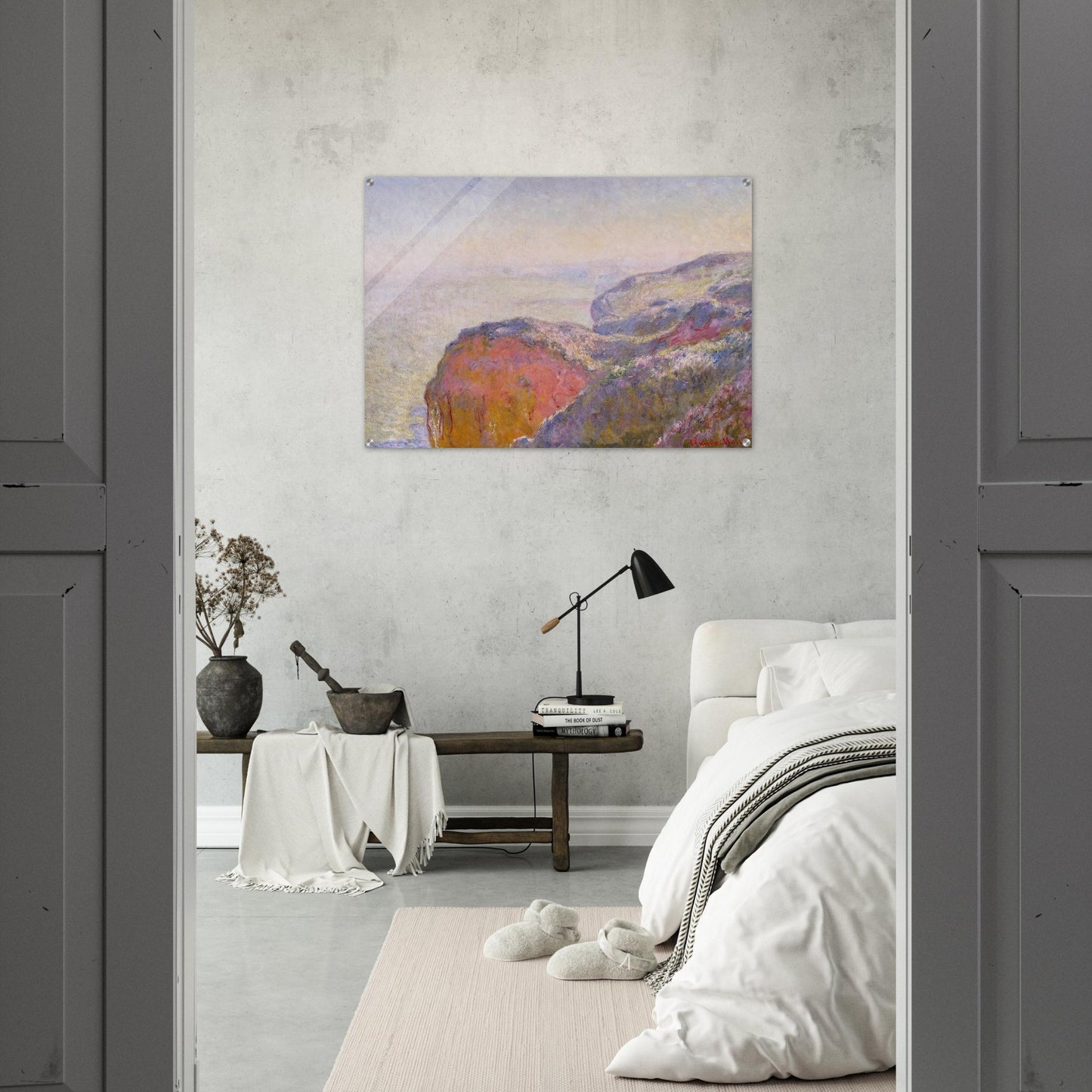 Cliff near Dieppe in the Morning - claude monet Acrylic Print - 70x100 cm / 28x40″ inches
