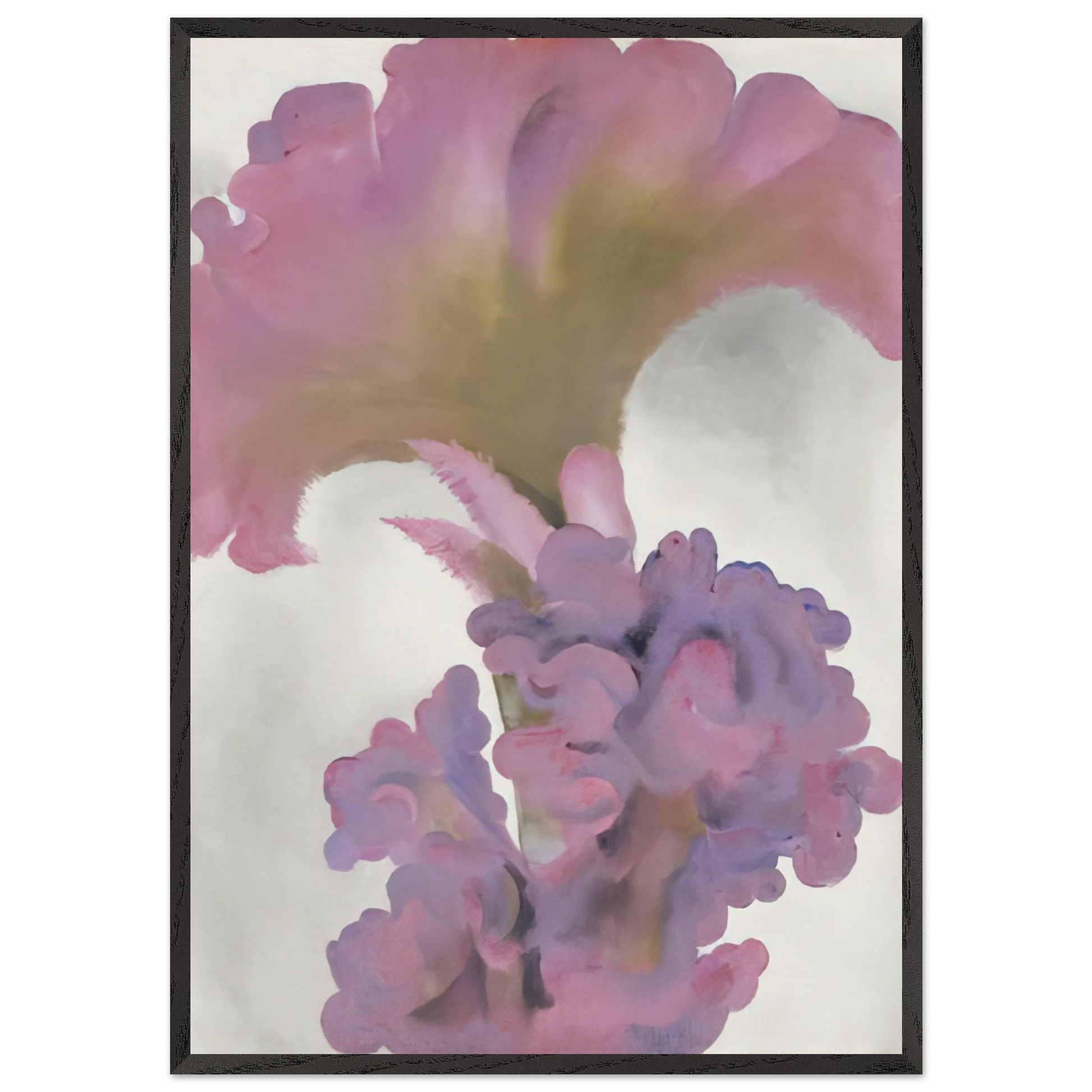 Coxcomb - Georgia OKeeffe 70x100 cm / 28x40 inches Framed Art Print – Black Wooden Frame