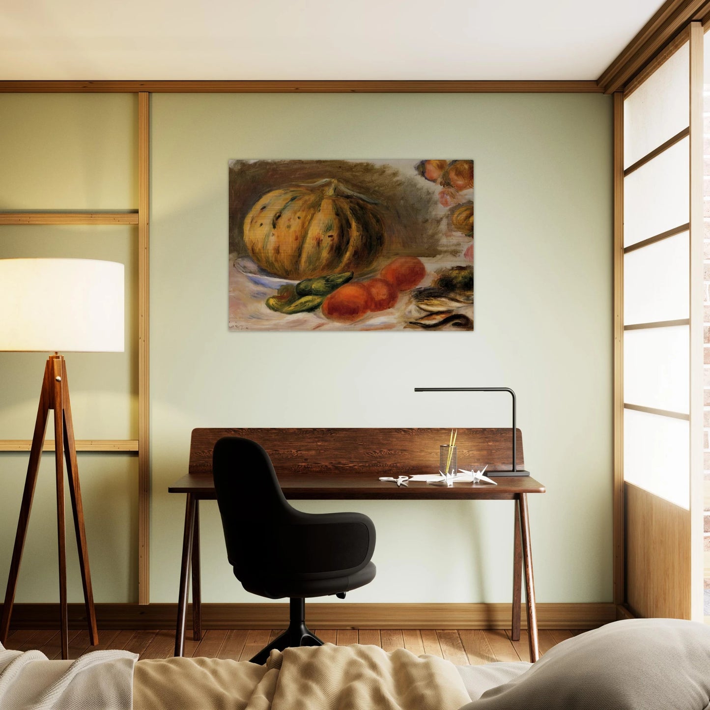 Melon and Tomatos - Pierre-Auguste Renoir Brushed Aluminum Print - 70x100 cm / 28x40 inches | Pierre-Auguste Renoir Aluminum Print | Pierre-Auguste Renoir Prints