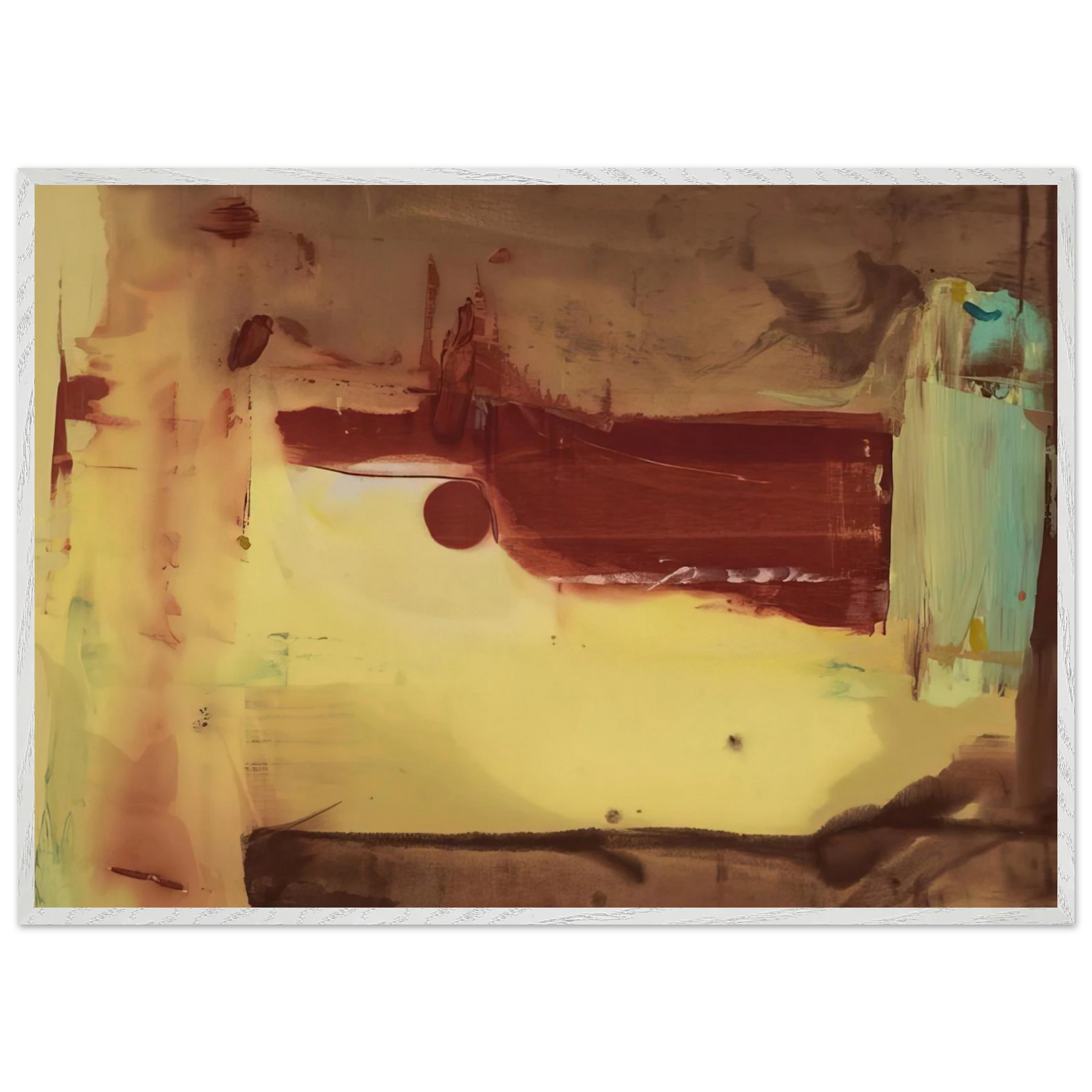 Helen Frankenthaler - Desert Pass - 1976 Wall art - 45x60 cm / 18x24 inches - Premium Wooden Framed Poster With Fine Art Paper - Wood frame