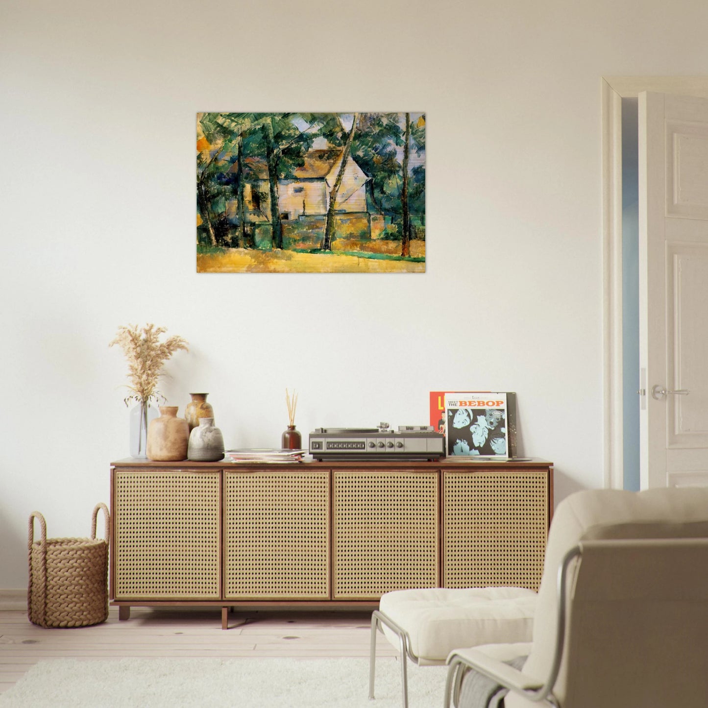 House and Trees - Paul Cézanne Brushed Aluminum Print - 70x100 cm / 28x40 inches | Paul Cézanne Aluminum Print | Paul Cézanne Prints