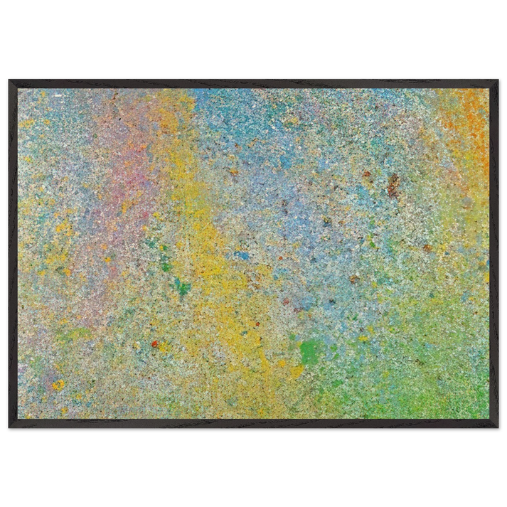 Milky Way - 1966 - Walasse Ting 70x100 cm / 28x40 inches Framed Art Print – Black Wooden Frame