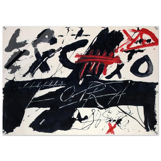 NEGRE I ROIG III FORA 1976 - Antoni Tapies Acrylic Print - 70x100 cm / 28x40″ inches
