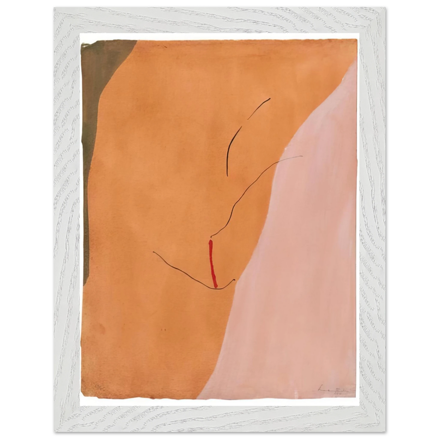 Helen Frankenthaler - Sanguine Mood - 1971 Wall art - 45x60 cm / 18x24 inches - Premium Wooden Framed Poster With Fine Art Paper - Black frame