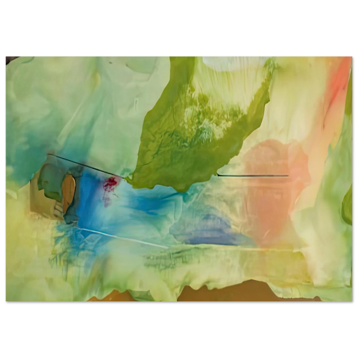 Helen Frankenthaler - Hint from Bassano, 1973- Wall Art - 30x40 cm / 12x16 inches - Premium Wooden Framed Poster With Fine Art Paper-canvas - Wood frame