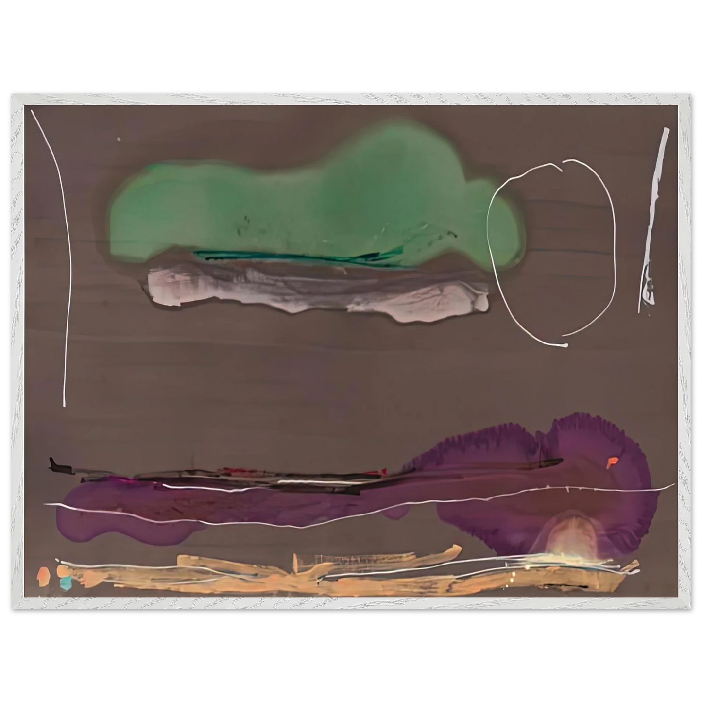 Helen Frankenthaler - Madrid, 1984- Wall Art - 30x40 cm / 12x16 inches - Premium Wooden Framed Poster With Fine Art Paper - Black frame