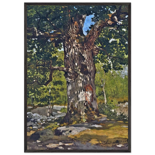 The Bodmer Oak - claude monet Framed Art Print – Black Wooden Frame - Default Title - -Framed Art Print
