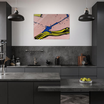 BRUSHSTROKE WITH SPATTER 1966 - Roy Lichtenstein Acrylic Print - 70x100 cm / 28x40″ inches | Roy Lichtenstein Wall Art | Roy Lichtenstein Prints