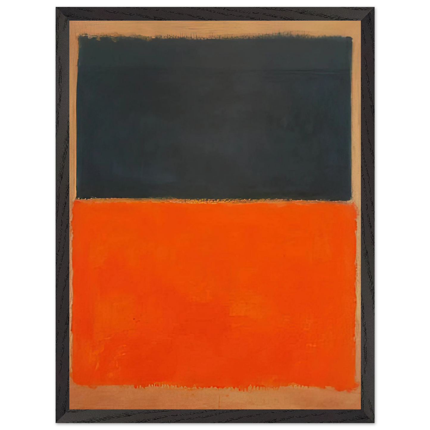 Mark Rothko - Green and Tangerine on Red - 1956 Wall Art - 60x80 cm / 24x32 inches - Premium Wooden Framed Poster With Fine Art Paper - White frame