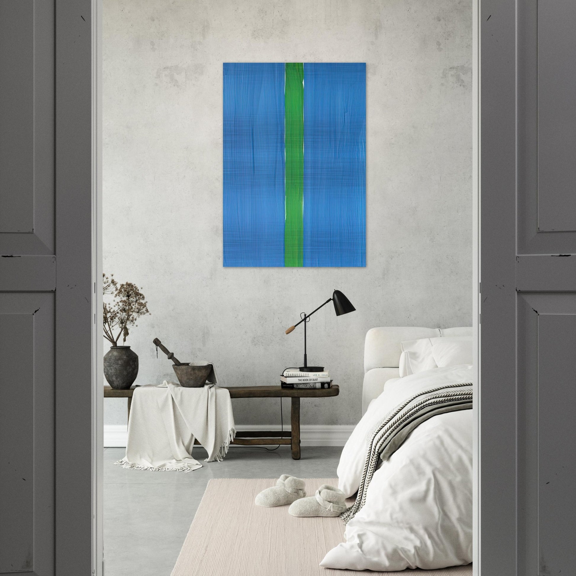 Composition bleue et verte - 1988 - Gunther Forg Brushed Aluminum Print - 70x100 cm / 28x40 inches | Gunther Forg Aluminum Print | Gunther Forg Prints
