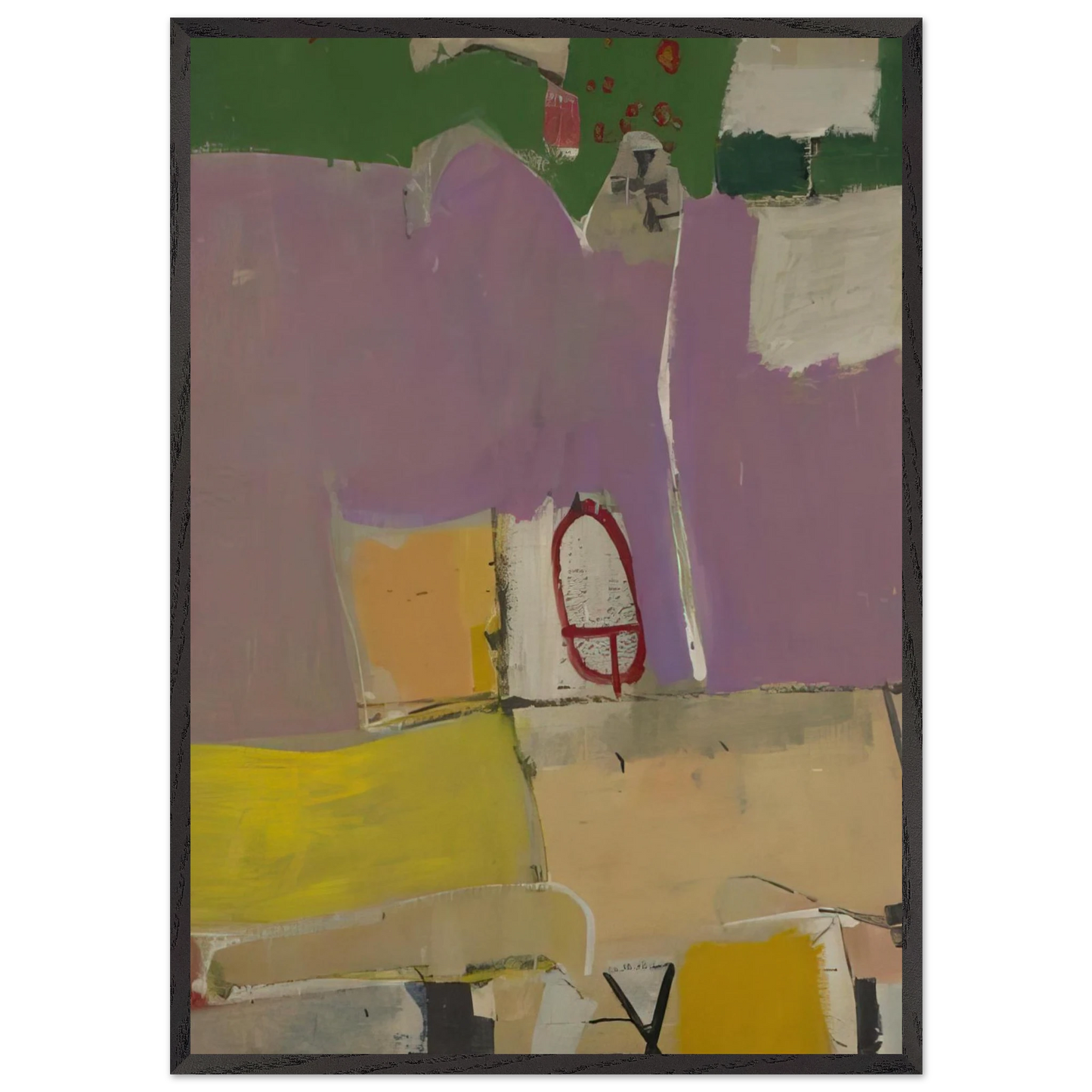 Albuquerque 4 - Richard Diebenkorn Framed Art Print – Black Wooden Frame - Default Title - -Framed Art Print