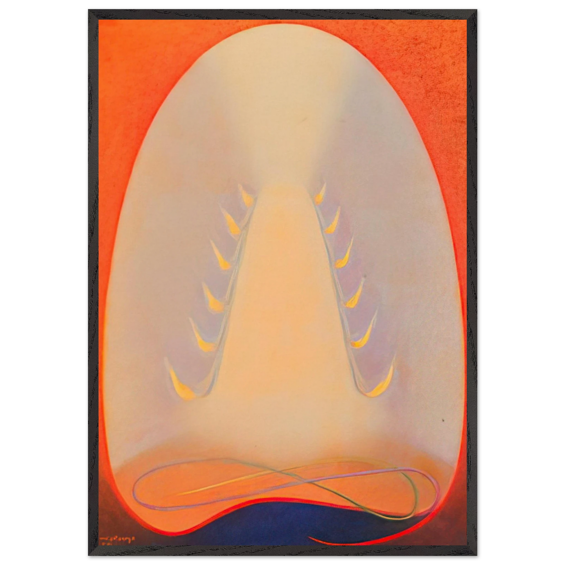 Mount of Flame - 1932 - Agnes Lawrence Pelton Framed Art Print – Black Wooden Frame - Default Title - -Framed Art Print