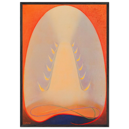 Mount of Flame - 1932 - Agnes Lawrence Pelton Framed Art Print – Black Wooden Frame - Default Title - -Framed Art Print