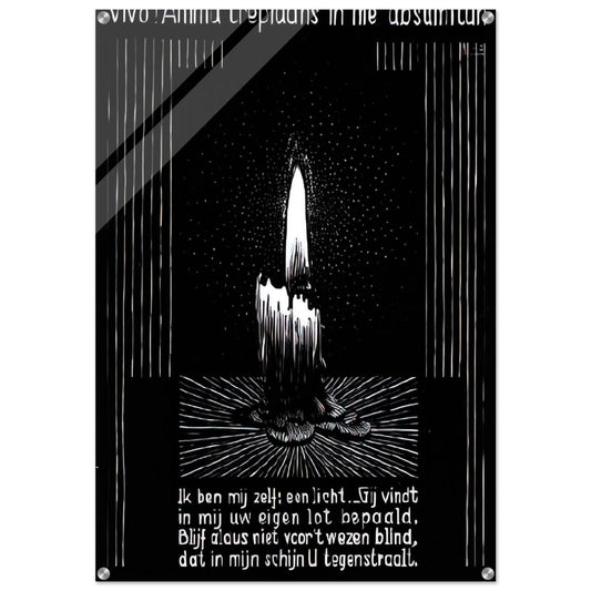 EMBLEMATA CANDLE FLAME - MC Escher Acrylic Print - 70x100 cm / 28x40″ inches | MC Escher Wall Art | MC Escher Prints