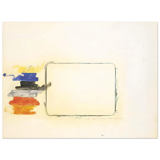 Mario Schifano - Disegno n. 2 per l'occhio del critico - Art Informel Fine Art Poster - Default Title