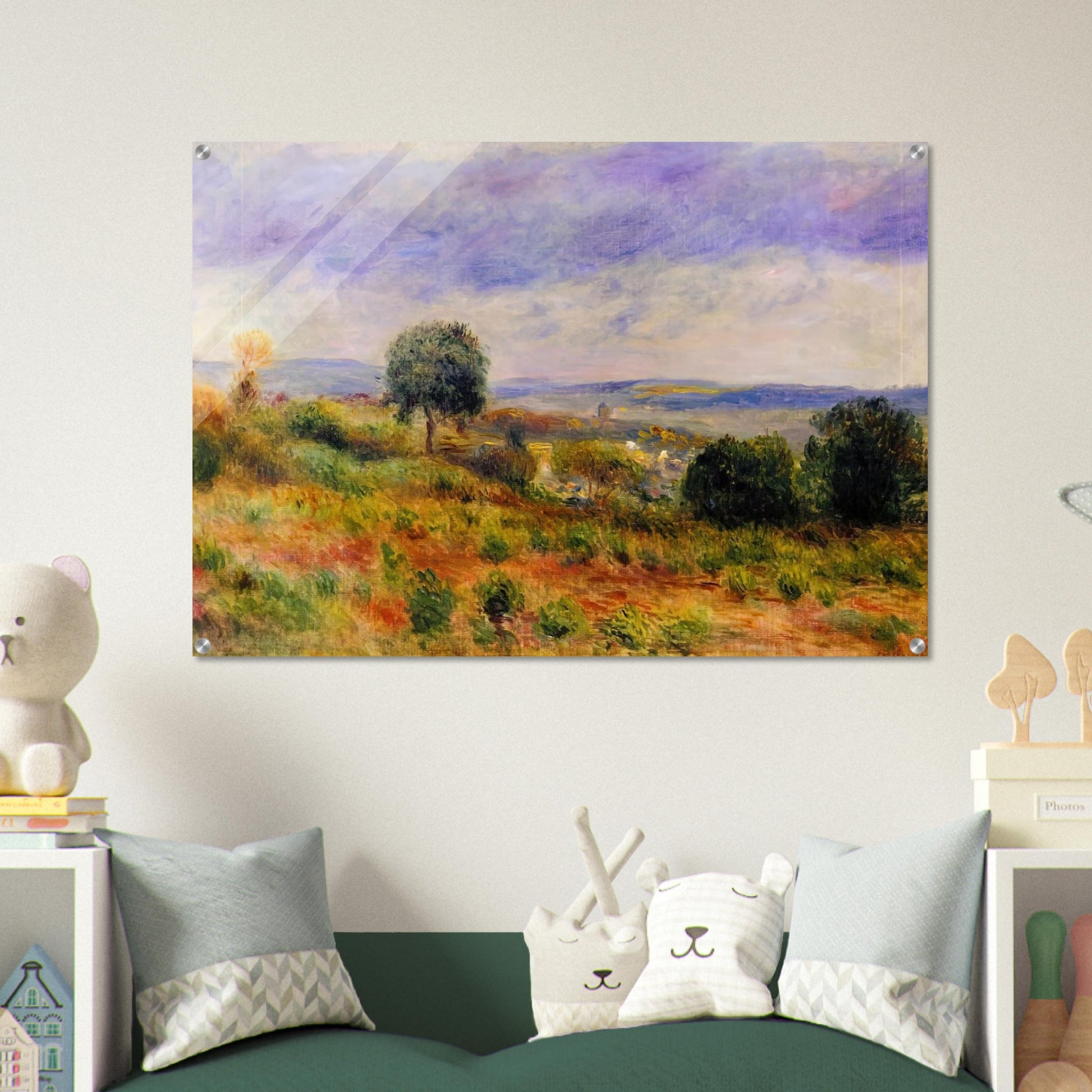 Landscape Auvers sur Oise - Pierre-Auguste Renoir Acrylic Print - 70x100 cm / 28x40″ inches