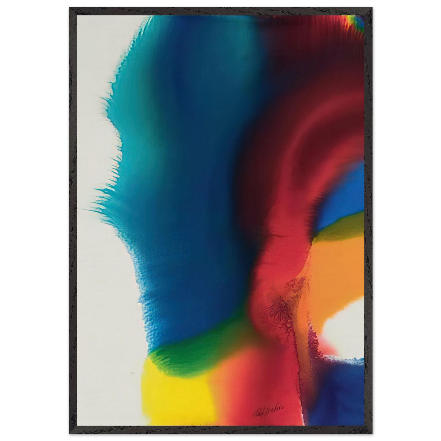 Rainbow Bleed - Paul Jenkins Framed Art Print – Black Wooden Frame - Default Title - -Framed Art Print