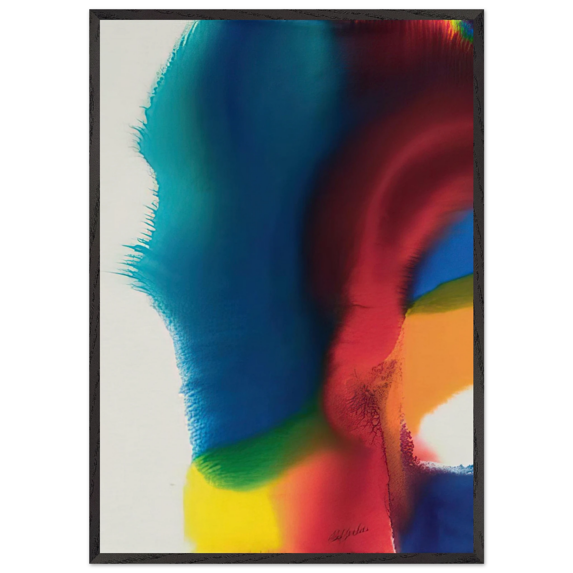 Rainbow Bleed - Paul Jenkins Framed Art Print – Black Wooden Frame - Default Title - -Framed Art Print